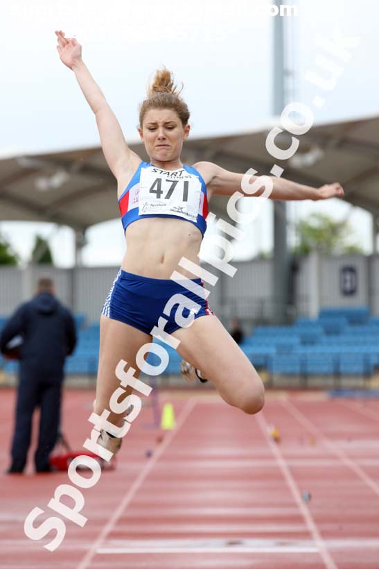 Womens under-20s long jump, Northern Senior and Under-20s Champs., SportsCity, Manchester. Photo: David T. Hewitson/Sports for All Pics
